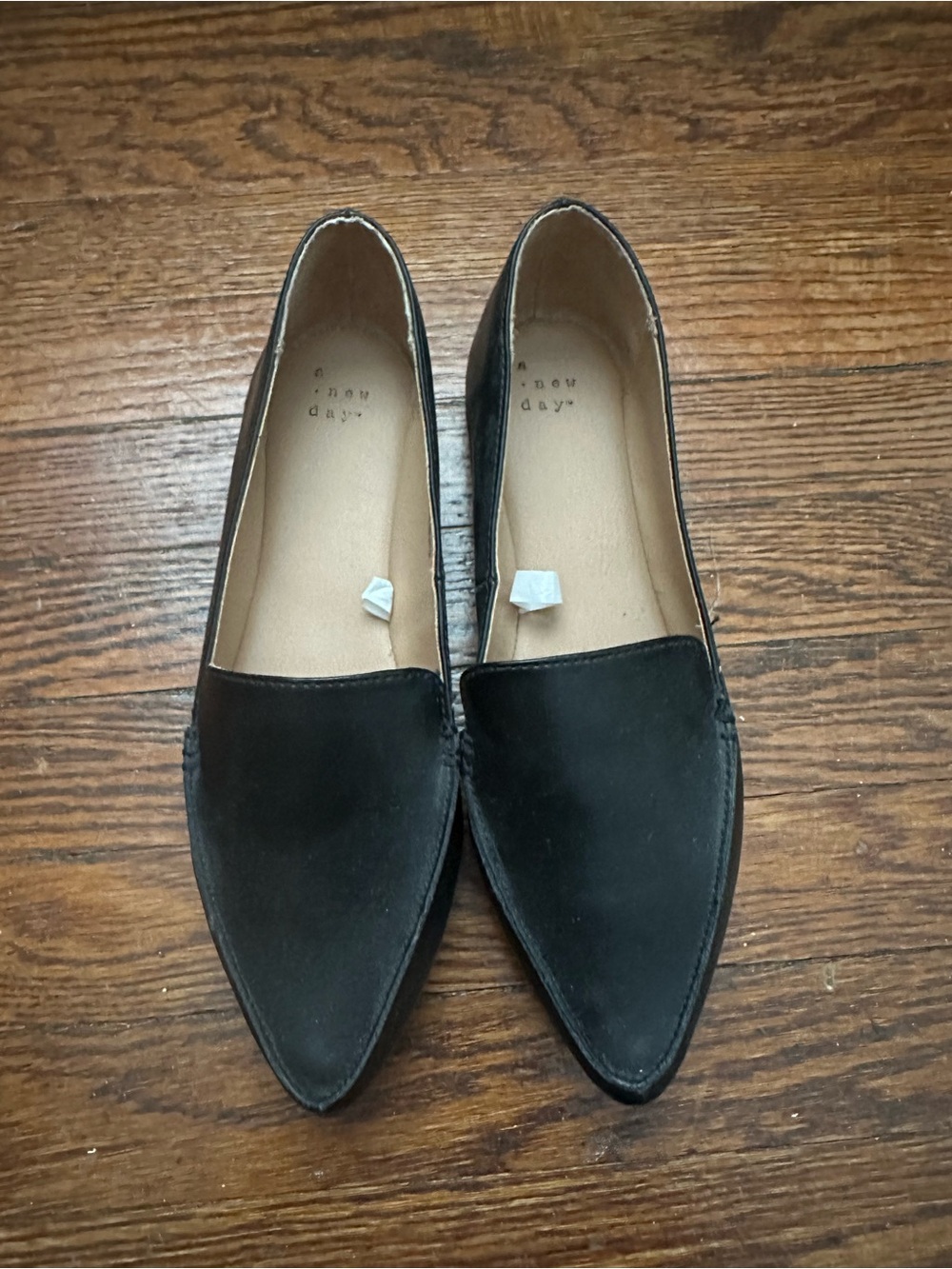 a new day Black Pointed Toe Slip-On Flats